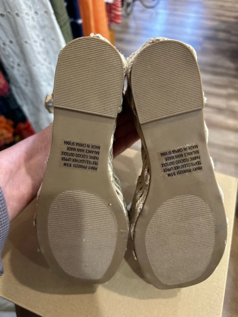 Steve Madden Natural Woven Espadrille Wedge Sandals NWT size 9.5 - Picture 8 of 9